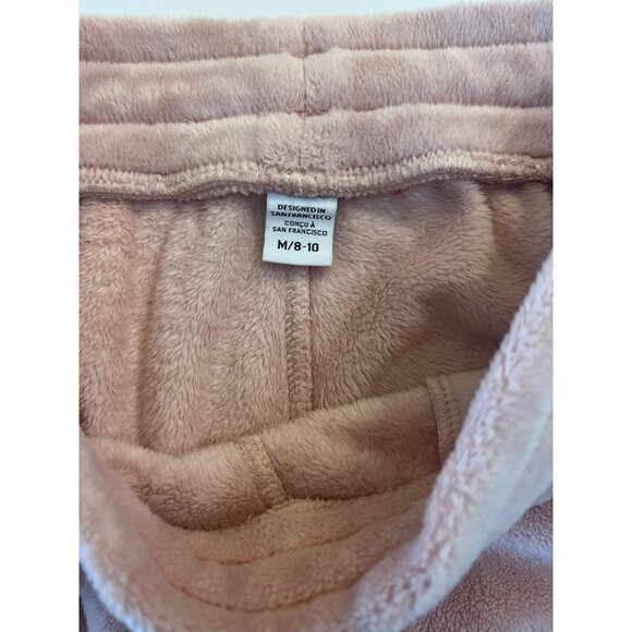 Athleta Girls Joggers Sweatpants Pink Velour Soft Pants Size M 8/10 - Picture 4 of 6